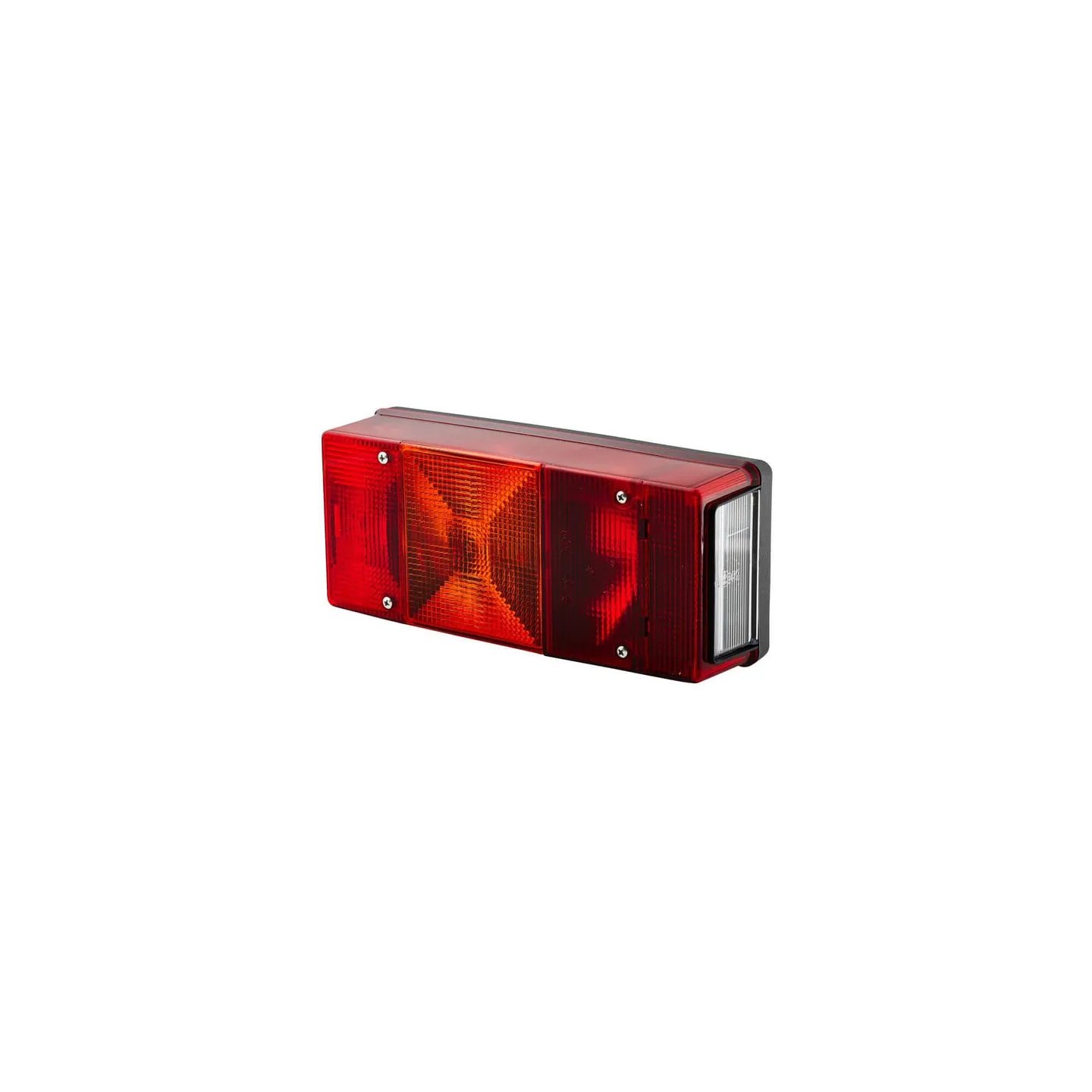 Aizmugurējais lukturis LH taisnstūrveida, 12V, sarkans/oranžs, pieskrūvēts, 246x66x108mm, 2SE007547011 Hella