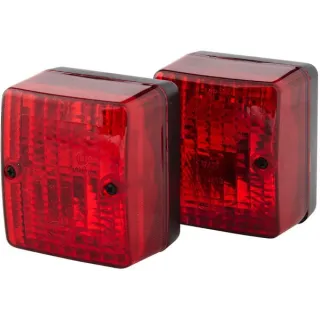 Rear light square, 12/24V, red, bolt on, 90x60x80mm,   2SA996012091 Hella