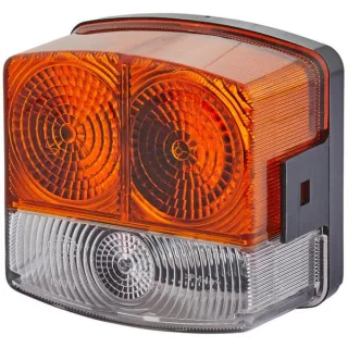 Direction and position light LH 21/10W, square, 12V, amber/transparent, bolt on, 95x54.5x90mm,   2BE002776251 Hella