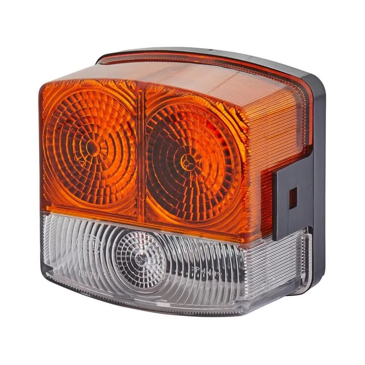 Virziena un gabarītgaisma LH 21/10W, kvadrātveida, 12V, dzintara/caurspīdīga, pieskrūvēta, 95x54.5x90mm, 2BE002776251 Hella