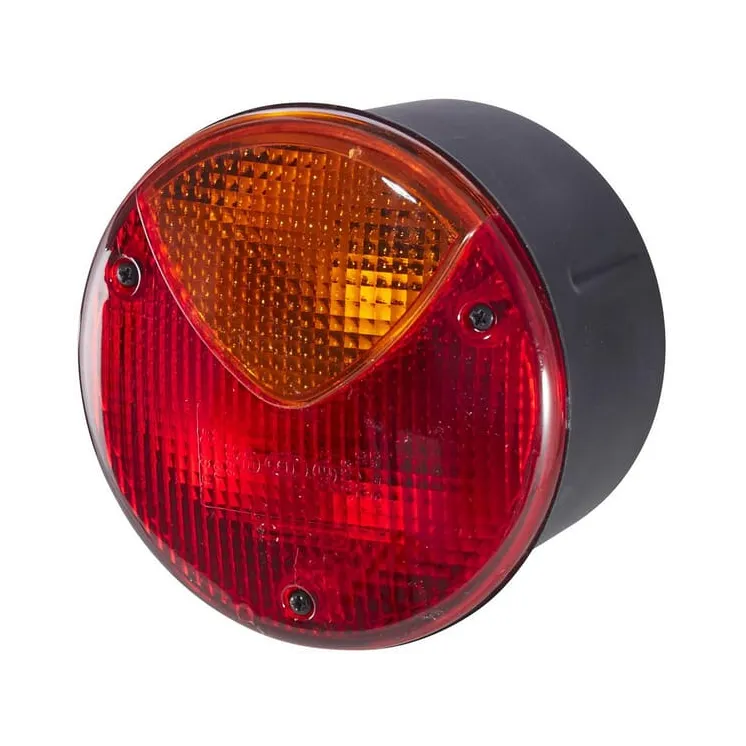 Rear light round, 12/24V, red/orange, bolt on,  122.5mm,   2SD964169111 Hella