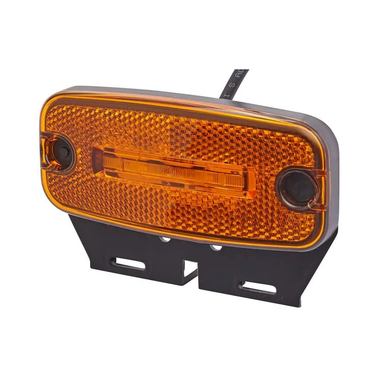 Marker light LED, rectangular, 24V, amber, bolt on, 2 LED's,   2PS345600071 Hella 2PS963639071