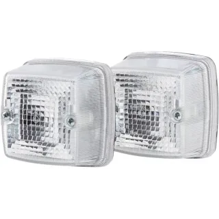 Reversing light square, 12/24V, white, bolt on, 84x51x84mm, Blade terminal,   2ZR003014091 Hella