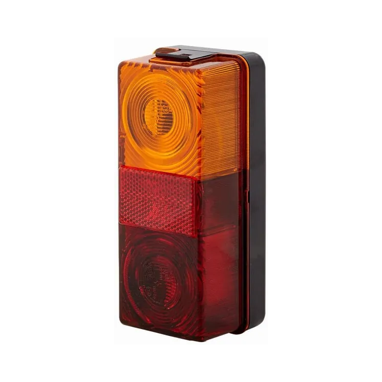 Rear light rectangular, 12/24V, red/orange, bolt on, 170x64x75mm,   2VA998531031 Hella 7700032054