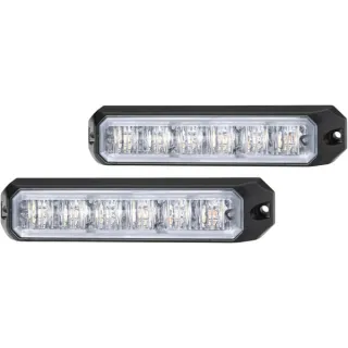 Brīdinājuma gaismas komplekts, Strobe-type, 12/24V, dzintars, 6 LED, Horizontāli, Alumīnija korpuss, 2XD012160851 Hella