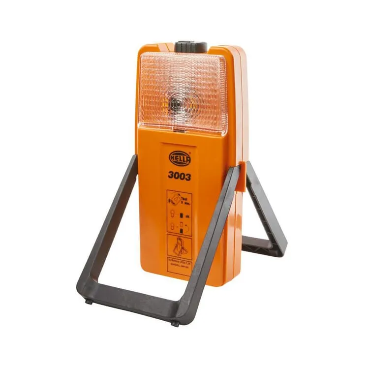 Brīdinājuma gaisma kvadrātveida, 6V, caurspīdīga/oranža, pieskrūvēta, 2XW007146001 Hella