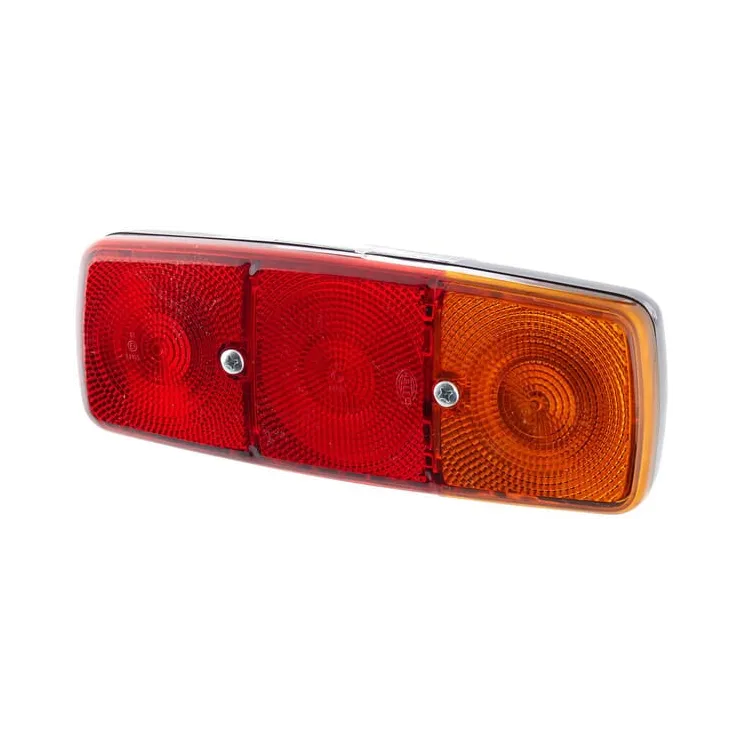 Aizmugurējais lukturis RH taisnstūrveida, 12/24V, sarkans/oranžs, pieskrūvēts, 282x76x105mm, 2SD001699061 Hella
