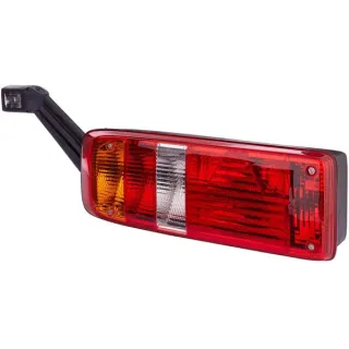 Rear light LH rectangular, 24V, amber/transparent/red, bolt on,   2VP340931171 Hella 2VP340931111
