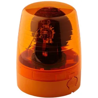 Rotating beacon Halogen, 24V, housing: yellow, bolt on,  147mm x190.5mm, JuniorPlus by   2RL008965011 Hella
