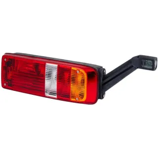 Rear light RH rectangular, 24V, amber/transparent/red, bolt on,   2VP340931161 Hella 2VP340931101