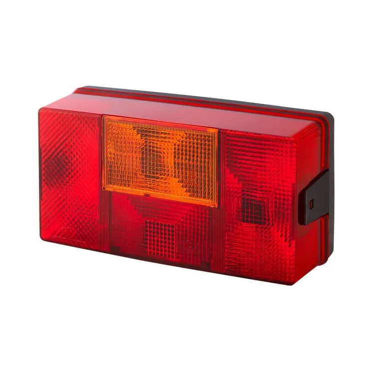 Aizmugurējais lukturis RH taisnstūrveida, 12/24V, sarkans/oranžs, pieskrūvēts, 210x66x108mm, 2SD006040041 Hella