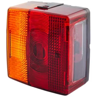 Aizmugurējais lukturis kvadrātveida, 12V, dzintara/sarkans, pieskrūvēts, 102x55x98mm, 2SE004623001 Hella 0009689970 0009689970N