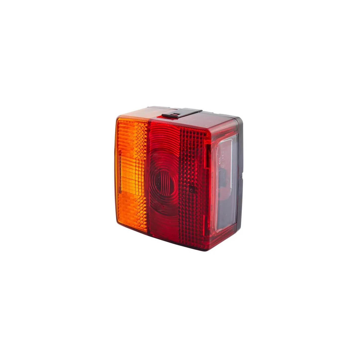 Aizmugurējais lukturis kvadrātveida, 12V, dzintara/sarkans, pieskrūvēts, 102x55x98mm, 2SE004623001 Hella 0009689970 0009689970N