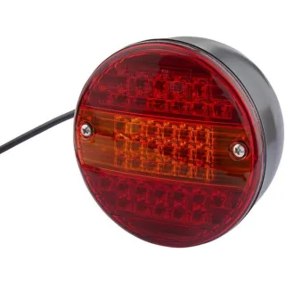 Aizmugurējais gaismas diode, apaļš, 24 V, sarkans/oranžs, pieskrūvēts, 140 mm, 42 LED, 2SD001685347 Hella