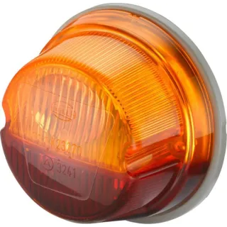 Aizmugurējais lukturis apaļš, 12V, sarkans/oranžs, pieskrūvēts, 78mm, 2SB001259261 Hella