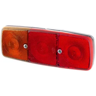Aizmugurējais lukturis LH taisnstūrveida, 12/24V, sarkans/oranžs/balts, pieskrūvēts, 282x76x105mm, 2SE001699071 Hella