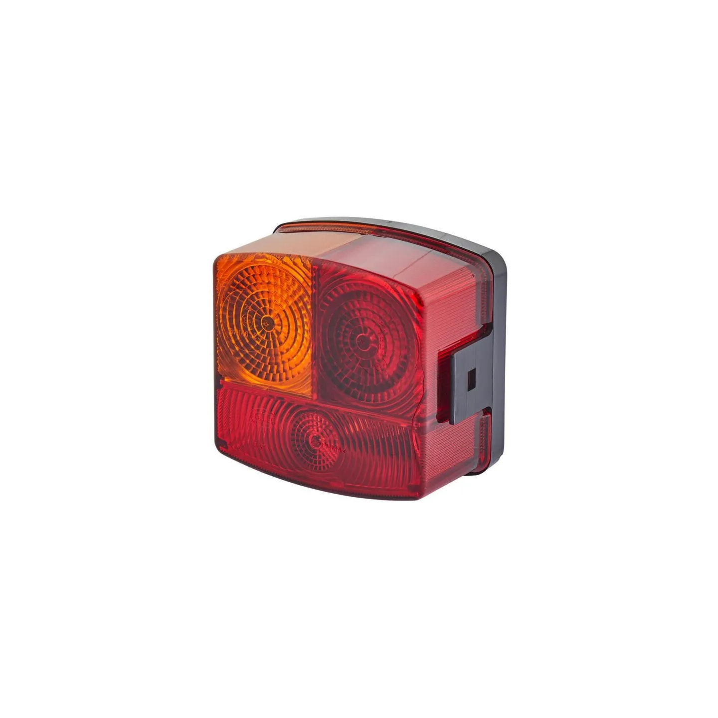 Aizmugurējais lukturis LH kvadrātveida, 12V, dzintara/sarkans, pieskrūvēts, 95x54,5x90mm, 2SD002776231 Hella 2SD002776277