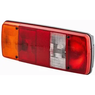 Aizmugurējais lukturis LH taisnstūrveida, 12/24V, sarkans/brūns/dzeltens, skrūvējams, 343x75x133mm, 2VP003567111 Hella