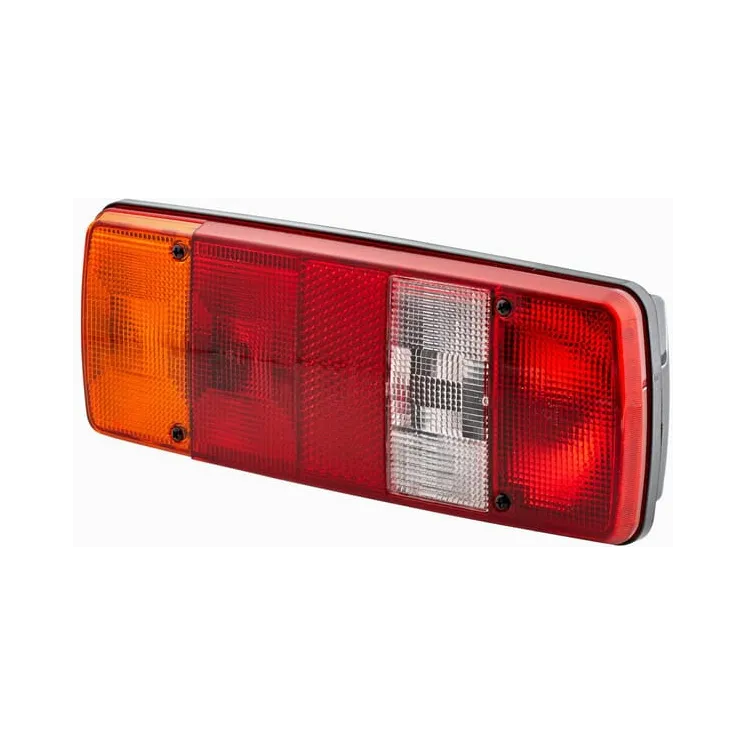 Aizmugurējais lukturis LH taisnstūrveida, 12/24V, sarkans/brūns/dzeltens, skrūvējams, 343x75x133mm, 2VP003567111 Hella