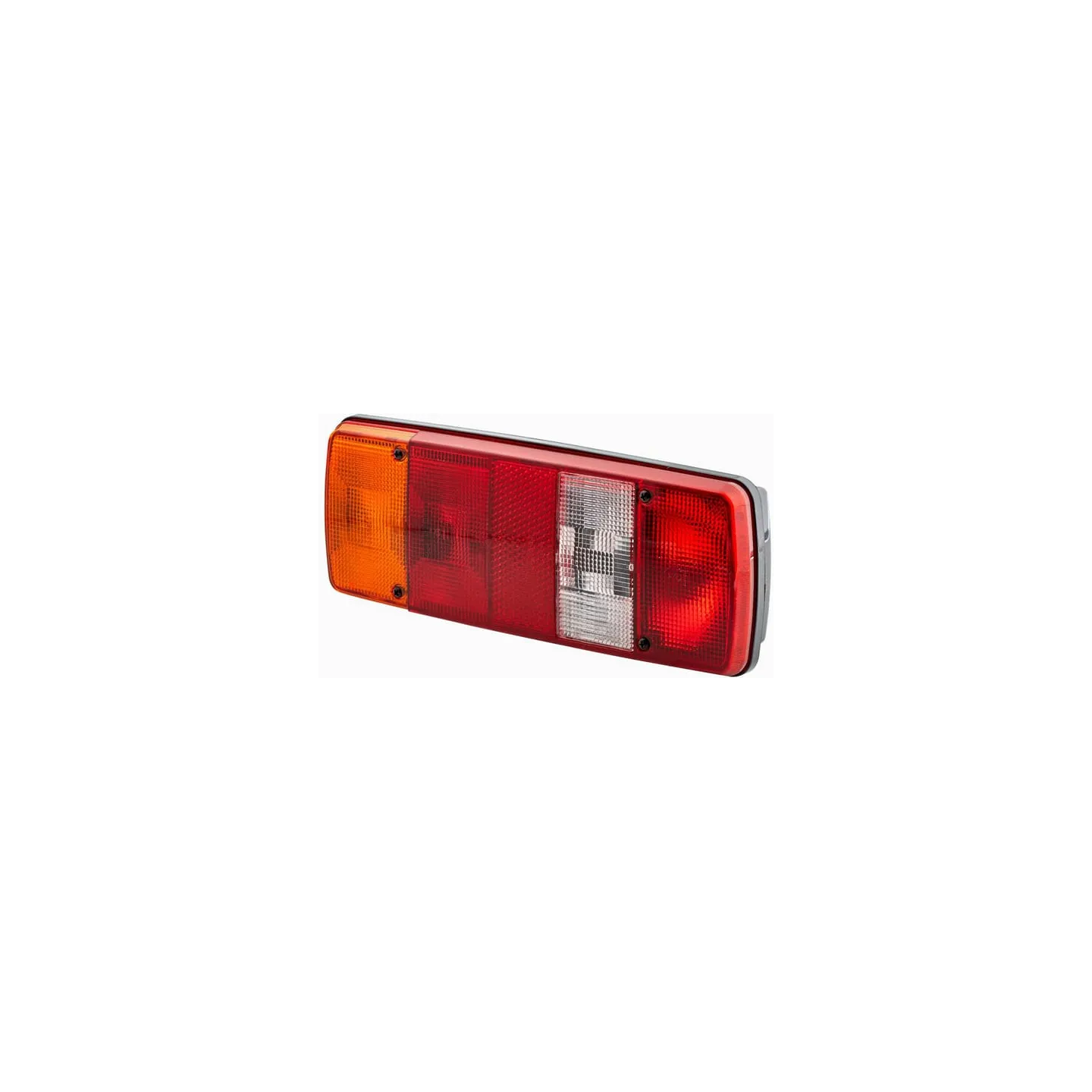 Aizmugurējais lukturis LH taisnstūrveida, 12/24V, sarkans/brūns/dzeltens, skrūvējams, 343x75x133mm, 2VP003567111 Hella