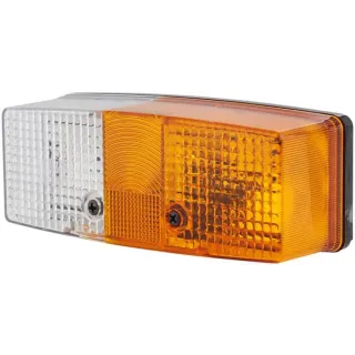 Direction and position light LH 21/5W, rectangular, 12/24V, amber/transparent, bolt on, 158x51x64mm,   2BE003184051 Hella