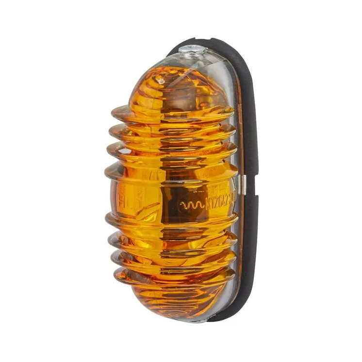 Indikators 18W, ovāls, 12V, dzintars, korpuss: sudrabs, skrūvējams, 83x41mm, 2BA001227201 Hella