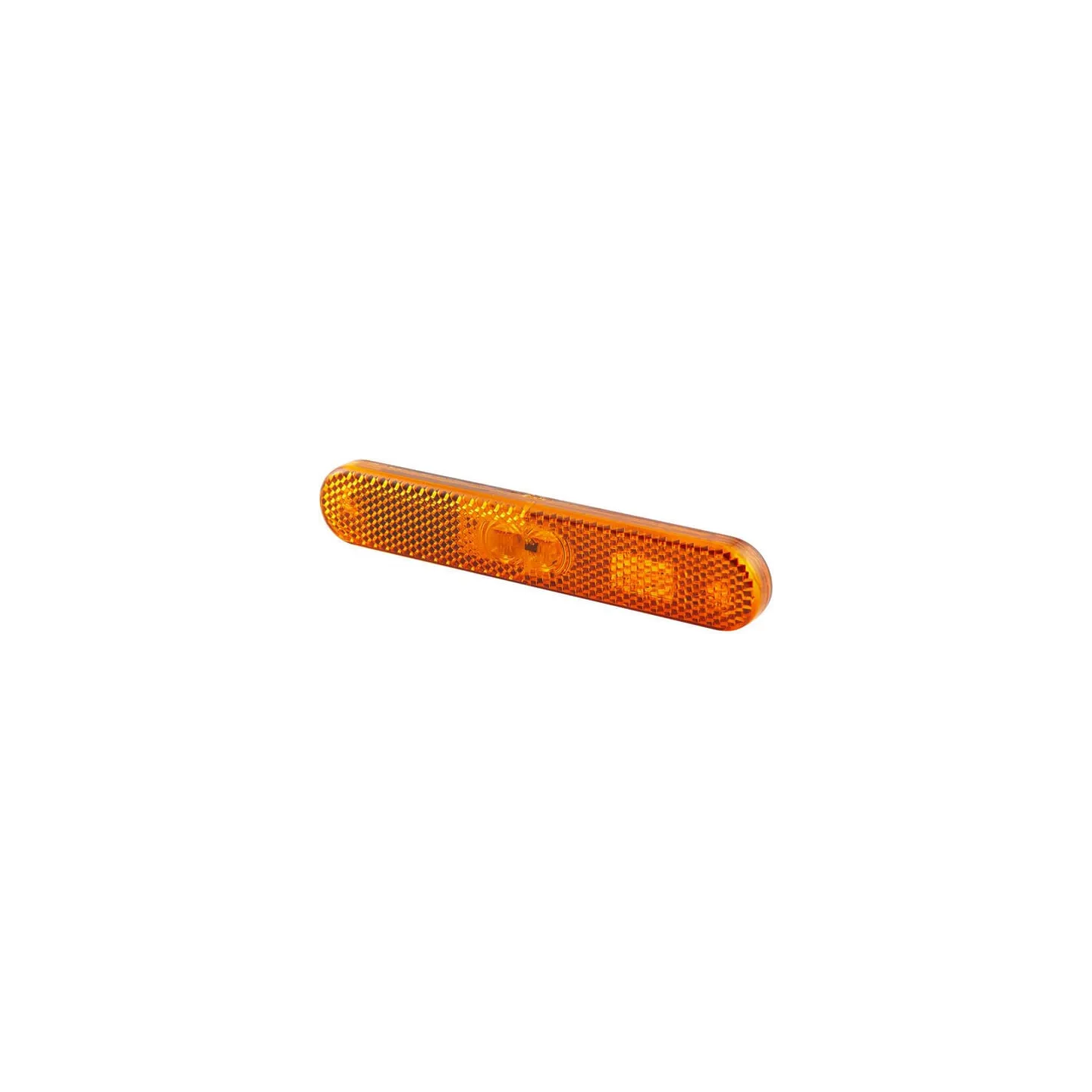 Gaismas gaismas diode, 0,50 W, taisnstūrveida, 12 V, dzeltena, korpuss: oranžs, pieskrūvēts, 134,9 x 9,5 x 23,4 mm AMP spraudnis