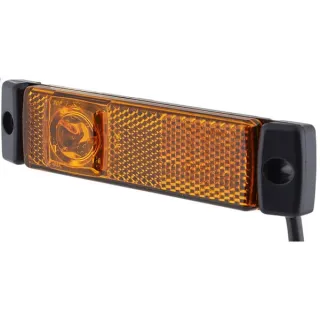 Marker light LED, 1.20W, rectangular, 24V, yellow, bolt on, 100x32mm, 1 LED,   2PS008645001 Hella