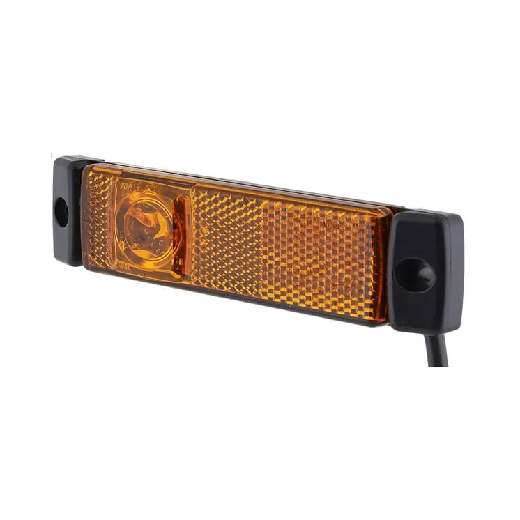 Gaismas gaismas diode, 1,20 W, taisnstūrveida, 24 V, dzeltena, pieskrūvējama, 100x32 mm, 1 LED, 2PS008645001 Hella