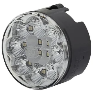 Rear light LED, round, 12V, white, bolt on,  66mm, 12 LED's,   2SB009001401 Hella