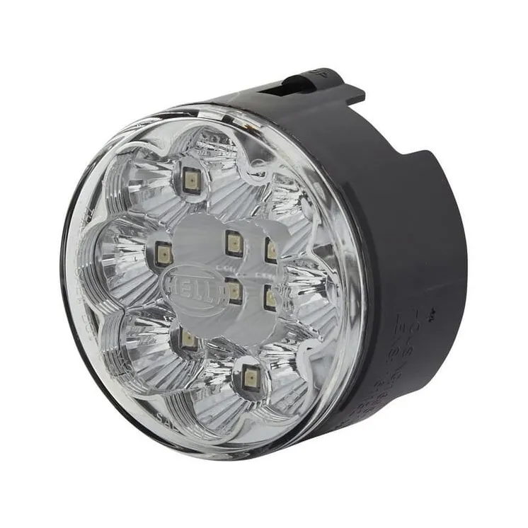 Rear light LED, round, 12V, white, bolt on,  66mm, 12 LED's,   2SB009001401 Hella