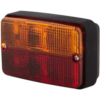 Rear light rectangular, 12V, red/orange, bolt on, 120x55x80mm,   2SD997131051 Hella