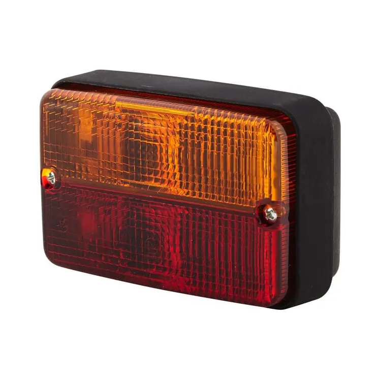 Rear light rectangular, 12V, red/orange, bolt on, 120x55x80mm,   2SD997131051 Hella