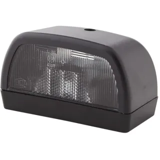 Number plate light 10W, rectangular, 12V, black, bolt on, 102x56.5mm,   2KA998523001 Hella