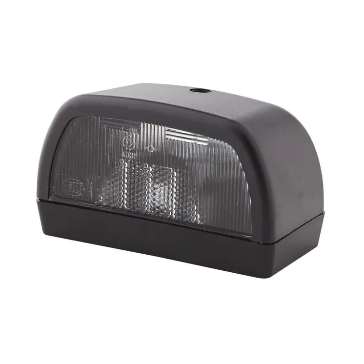 Number plate light 10W, rectangular, 12V, black, bolt on, 102x56.5mm,   2KA998523001 Hella