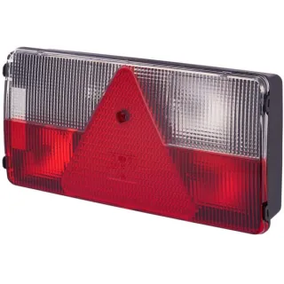 Rear light RH rectangular, 12V, red/orange/white, housing: grey, bolt on, 281x53.5x138.9mm,   2VB341032141 Hella
