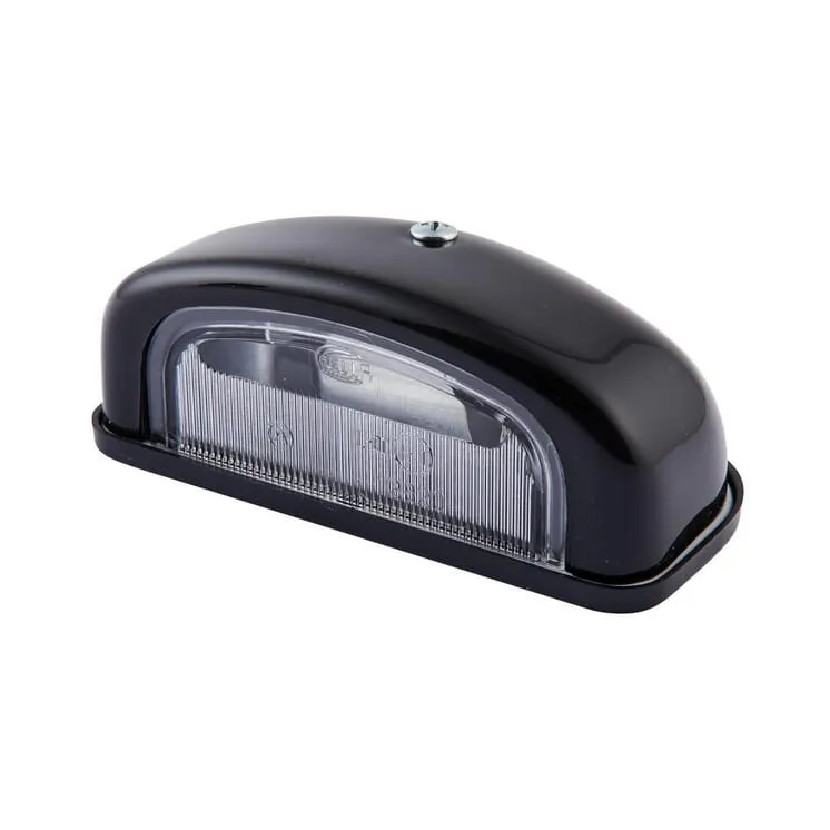 Number plate light 5W, rectangular, 12V, transparent, bolt on, 105x40x55mm, Blade terminal,   2KA001386231 Hella