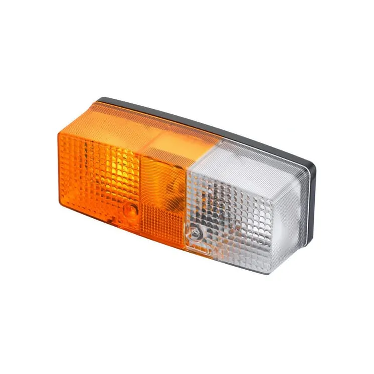 Direction and position light RH 21/5W, rectangular, 12V, amber/transparent, bolt on, 158x51x64mm,   2BE003184061 Hella