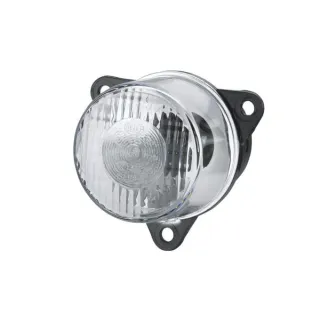 Indicator light 21W, round, 12/24V, amber/transparent, bolt on,  55mm,   2BA008221001 Hella