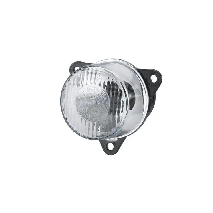 Indicator light 21W, round, 12/24V, amber/transparent, bolt on,  55mm,   2BA008221001 Hella