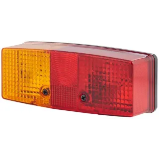 Rear light LH rectangular, 12/24V, red/orange/white, bolt on, 158x51x64mm,   2SE003184011 Hella