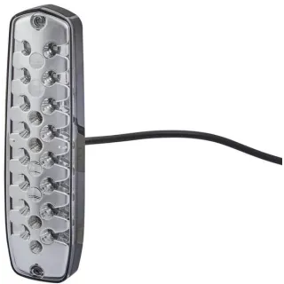 Aizmugurējais gaismas diode, taisnstūrveida, 12/24V, caurspīdīgs, pieskrūvējams, 24 LED, 2SD343910001 Hella