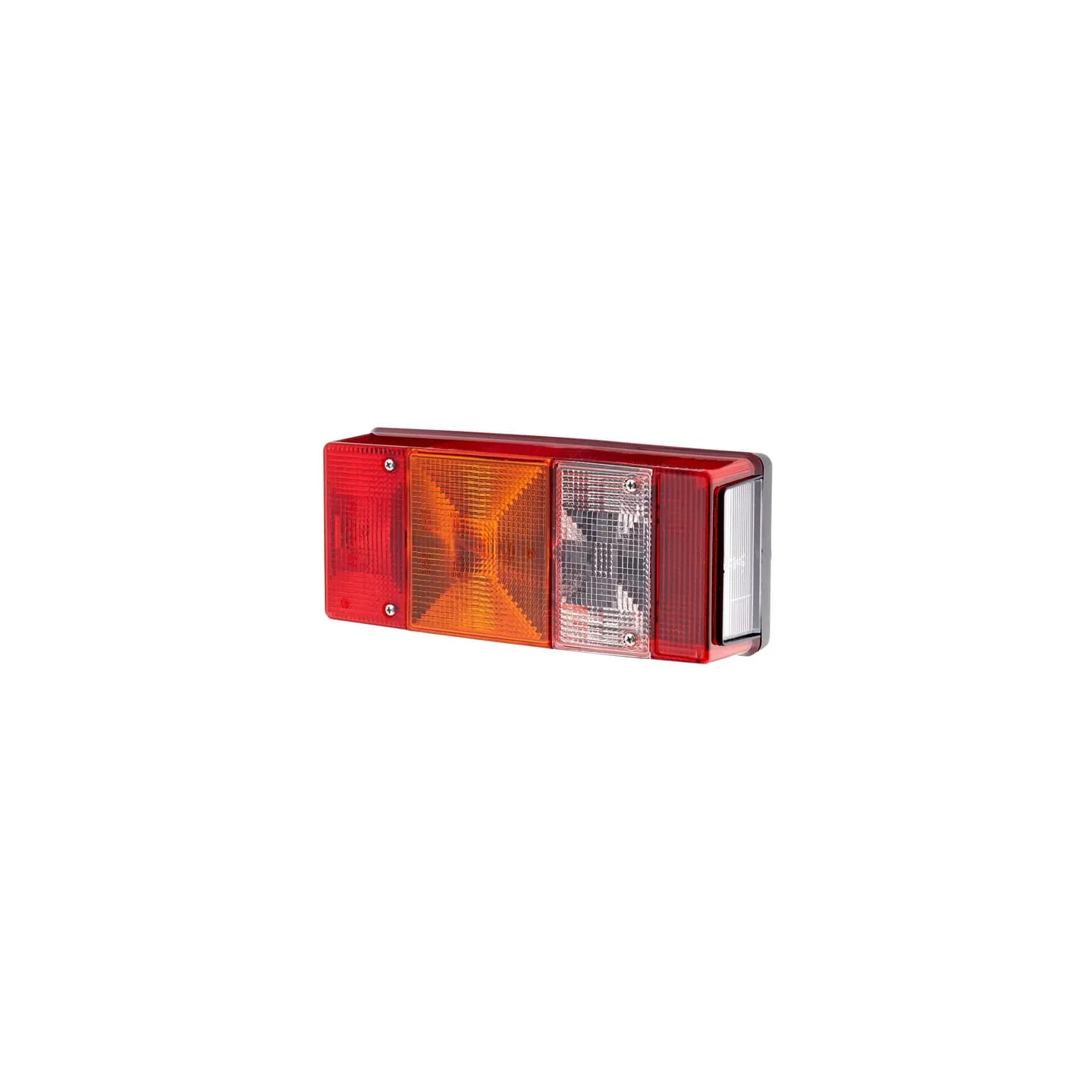 Aizmugurējais lukturis RH taisnstūrveida, 12V, sarkans/oranžs/balts, pieskrūvēts, 246x66x108mm, 2SL007547061 Hella