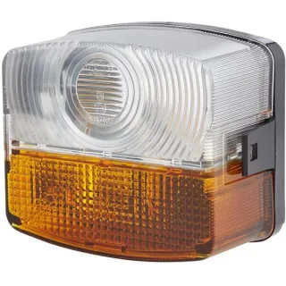 Virziena un gabarītgaisma RH 21W, kvadrātveida, 12V, dzintara/caurspīdīga, pieskrūvēta, 85x54x95mm, 2BE003182101 Hella