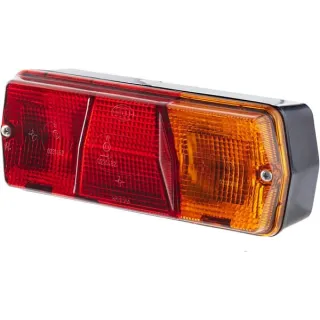 Rear light RH rectangular, 12/24V, amber/red, bolt on, 201x71x76mm,   2SD001680281 Hella