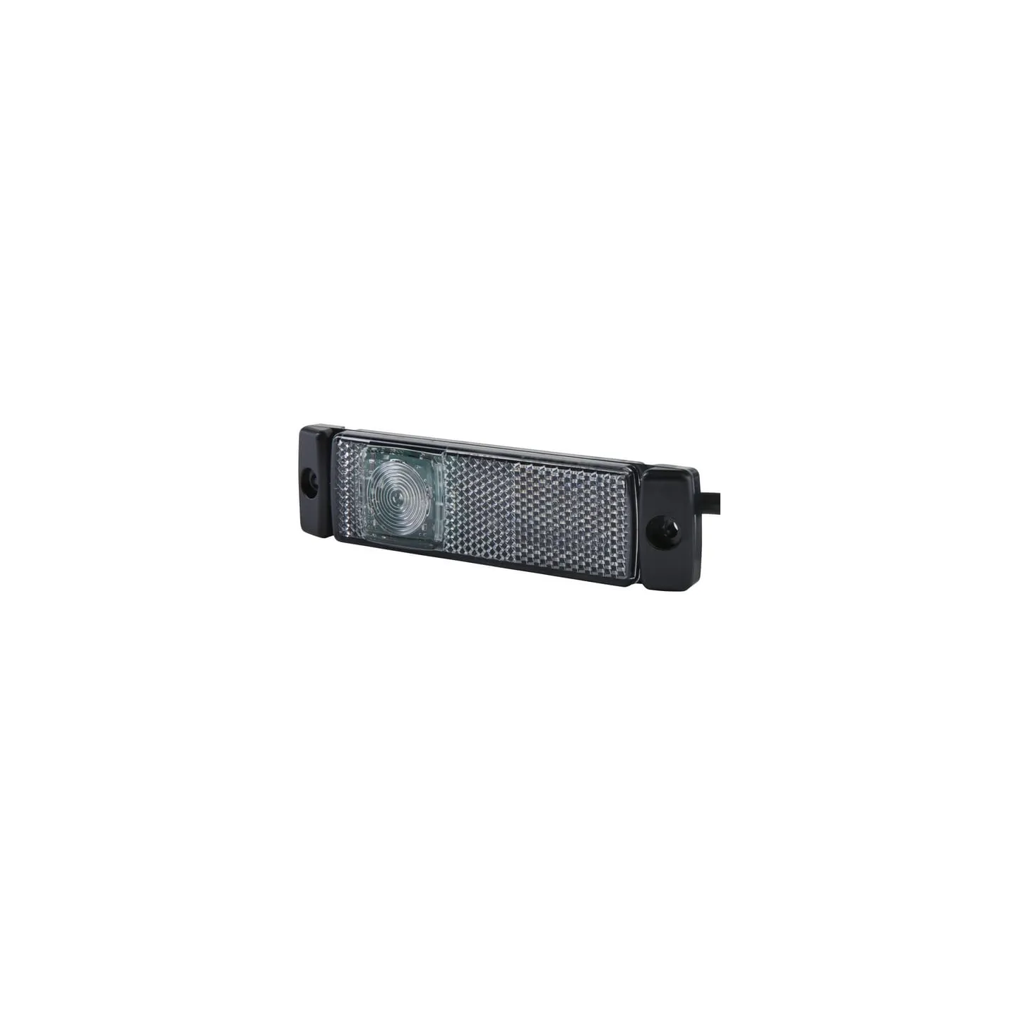 Gaismas gaismas diode, 1,20 W, taisnstūrveida, 24 V, balta, pieskrūvēta, 130 x 32 mm, ātrā saite, 1 LED, 2PG008645631 Hella