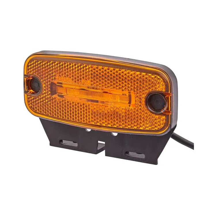 Gaismas gaismas diode, 0,70 W, taisnstūrveida, 12 V, dzintara, pieskrūvēta, 2 gaismas diodes, 2PS345600061 Hella 2PS963639061