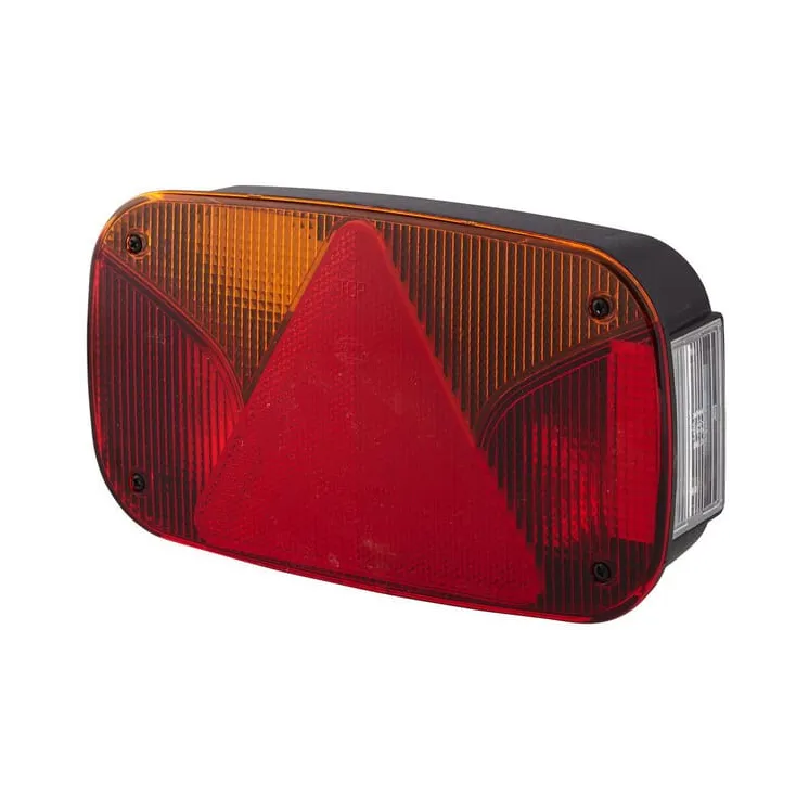Aizmugurējais lukturis LH taisnstūrveida, 12V, sarkans/dzintars, skrūvējams, 247x138mm, 2VB998232211 Hella
