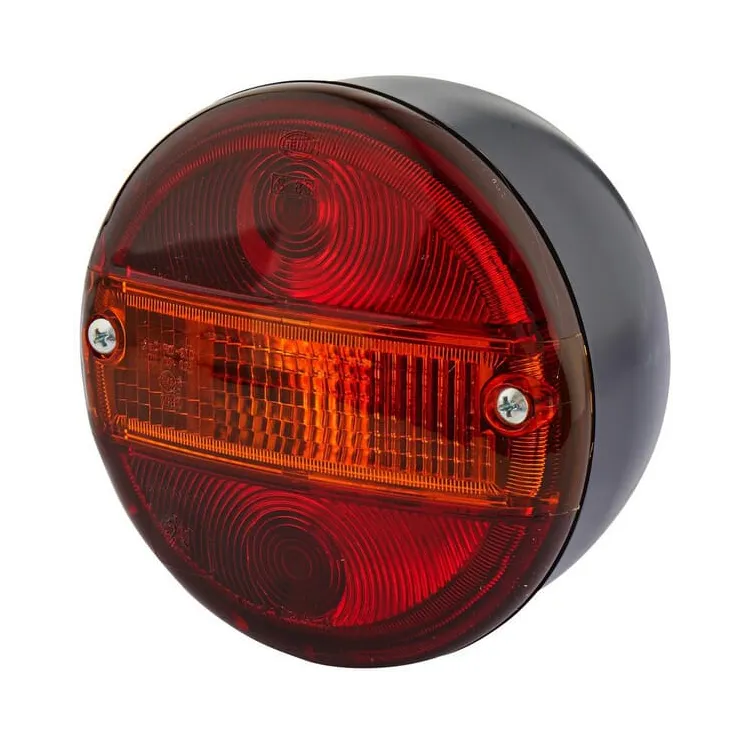Rear light round, 12/24V, amber/red, bolt on,  140mm,   2SD001685211 Hella