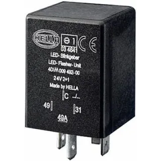 Mirgojošais relejs LED 4 polig 24V 4DM009492001 Hella